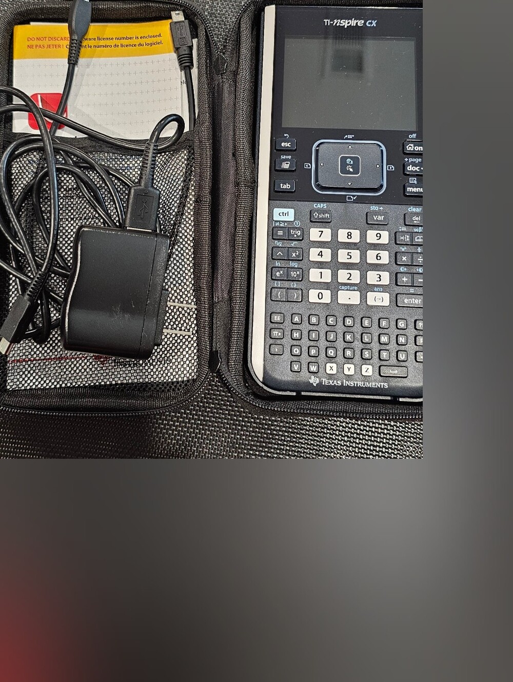 Texas Instruments TI-Nspire CX Black Calculator with Charger